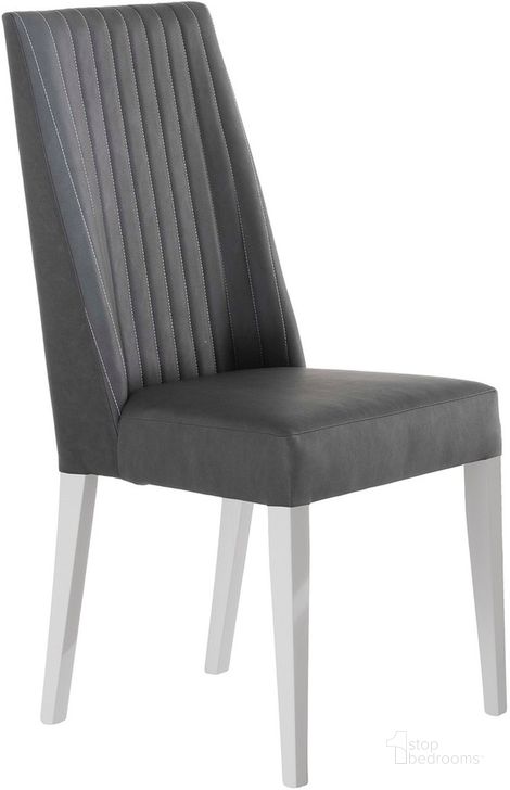 The appearance of Luxuria Dining Chair In White and Grey designed by J&M in the modern / contemporary interior design. This white and grey piece of furniture  was selected by 1StopBedrooms from Luxuria Collection to add a touch of cosiness and style into your home. Sku: 18122-DC. Product Type: Dining Chair. Image1