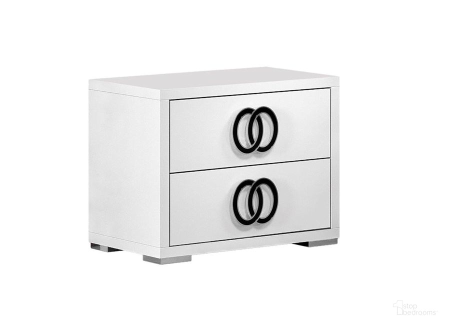 The appearance of Luxuria Night Stand In White And Black designed by J&M in the modern / contemporary interior design. This white and black piece of furniture  was selected by 1StopBedrooms from Luxuria Collection to add a touch of cosiness and style into your home. Sku: 18122-NS. Product Type: Nightstand. Material: MDF. Image1