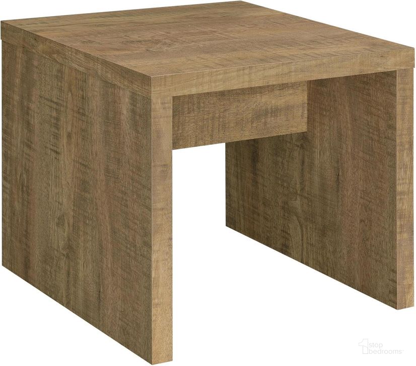 The appearance of Lynette Square Engineered Wood End Table In Mango designed by Coaster in the rustic / southwestern interior design. This mango piece of furniture  was selected by 1StopBedrooms from Lynette Collection to add a touch of cosiness and style into your home. Sku: 704127. Material: Wood. Product Type: End Table. Image1