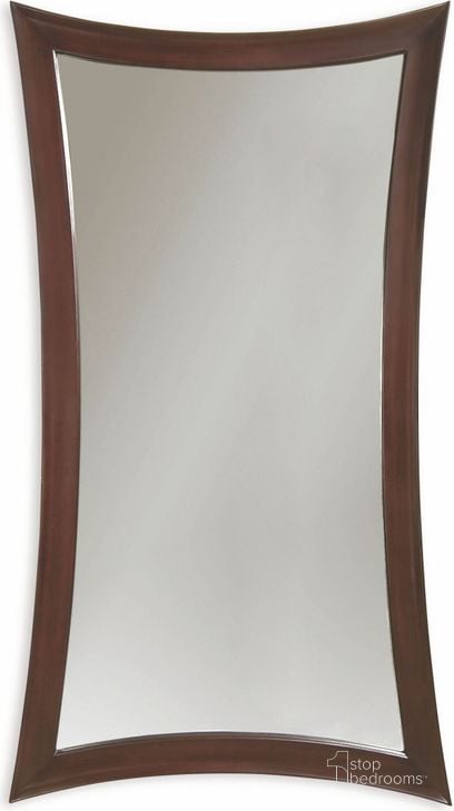 The appearance of Hour-Glass Merlot Leaner Mirror designed by Bassett Mirror Company in the modern / contemporary interior design. This brown piece of furniture  was selected by 1StopBedrooms from Metro Collection to add a touch of cosiness and style into your home. Sku: M2464EC. Material: Glass. Product Type: Floor Mirror.
