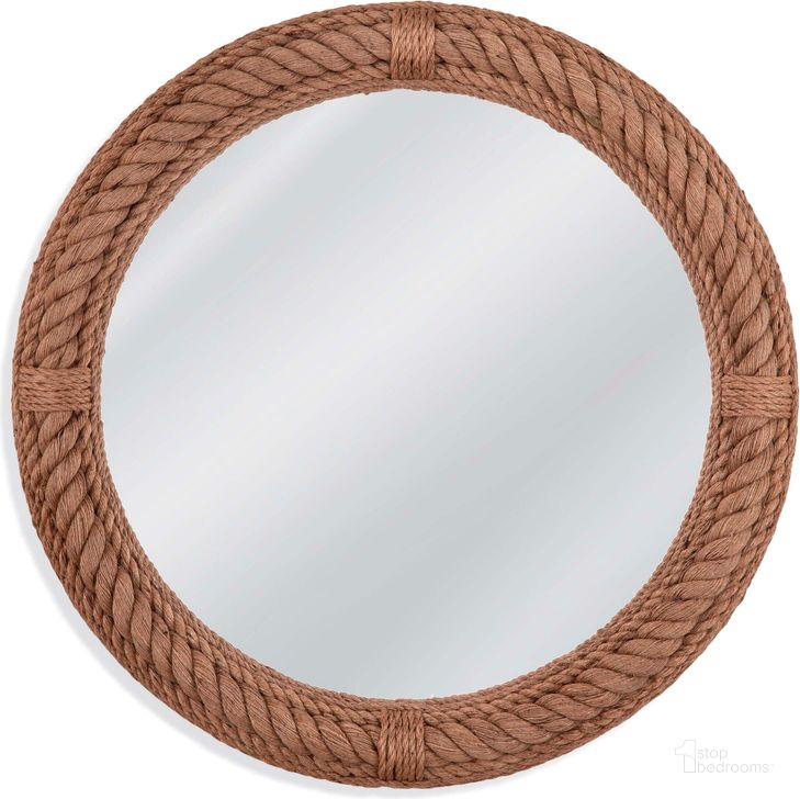 The appearance of Trade Jute Rope Boothbay Wall Mirror designed by Bassett Mirror Company in the modern / contemporary interior design. This brown piece of furniture  was selected by 1StopBedrooms from Trade Collection to add a touch of cosiness and style into your home. Sku: M3995EC. Product Type: Wall Mirror. Material: Jute. Image1