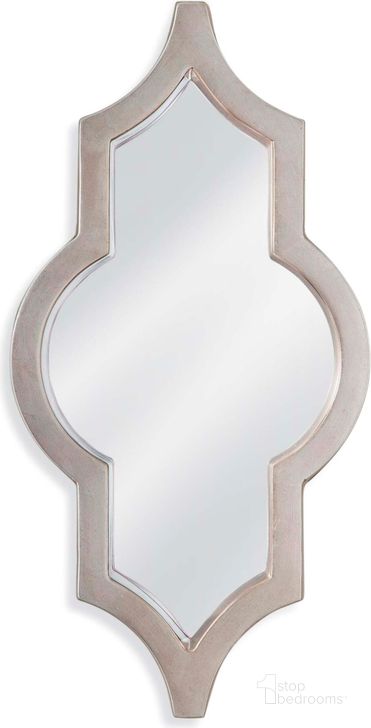 The appearance of Silver Leaf Keyhole Wall Mirror designed by Bassett Mirror Company in the modern / contemporary interior design. This silver piece of furniture  was selected by 1StopBedrooms from Miscellaneous Collection to add a touch of cosiness and style into your home. Sku: M4005EC. Product Type: Wall Mirror. Image1