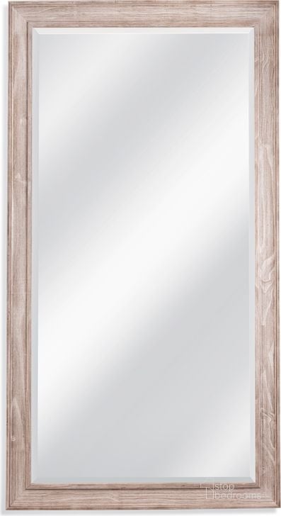 The appearance of Farm White Wash Kibbe Leaner Mirror designed by Bassett Mirror Company in the modern / contemporary interior design. This white piece of furniture  was selected by 1StopBedrooms from Farm Collection to add a touch of cosiness and style into your home. Sku: M4107BEC. Product Type: Floor Mirror.