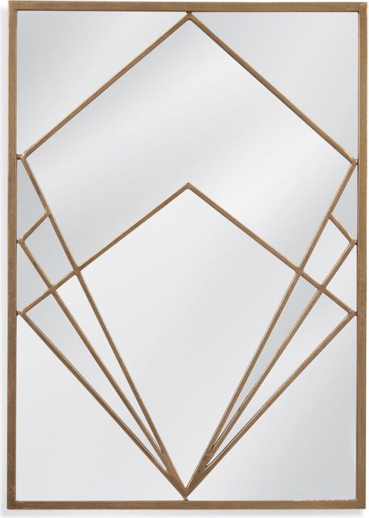 The appearance of Gold Jase Wall Mirror designed by Bassett Mirror Company in the modern / contemporary interior design. This gold piece of furniture  was selected by 1StopBedrooms from Gold Collection to add a touch of cosiness and style into your home. Sku: M4211. Material: Metal. Product Type: Wall Mirror.