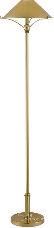 The appearance of Maarla Brass Floor Lamp designed by Currey & Company in the modern / contemporary interior design. This brass piece of furniture  was selected by 1StopBedrooms from Maarla Collection to add a touch of cosiness and style into your home. Sku: 8000-0050. Material: Metal. Product Type: Floor Lamp.