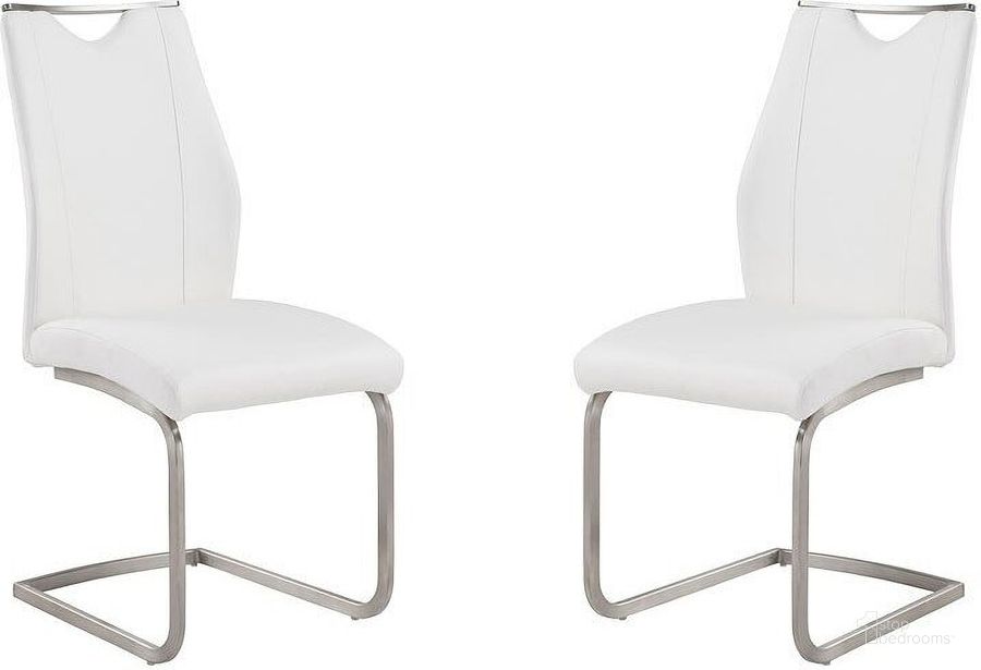 The appearance of Macaulay White Side Chair Set of 2 designed by Boho House in the modern / contemporary interior design. This white piece of furniture  was selected by 1StopBedrooms from Macaulay Collection to add a touch of cosiness and style into your home. Sku: LCBRSIWH. Product Type: Dining Chair. Material: Stainless Steel.