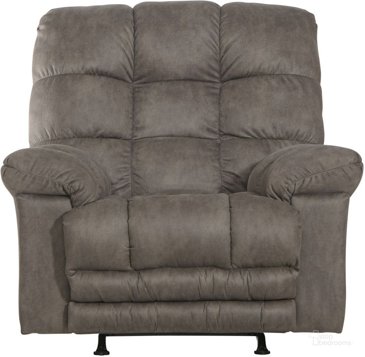 The appearance of Machado Oversized Chaise Rocker Recliner In Charcoal designed by Catnapper in the traditional interior design. This charcoal piece of furniture  was selected by 1StopBedrooms from Machado Collection to add a touch of cosiness and style into your home. Sku: 47922142868. Material: Fabric. Product Type: Rocker Recliner. Image1