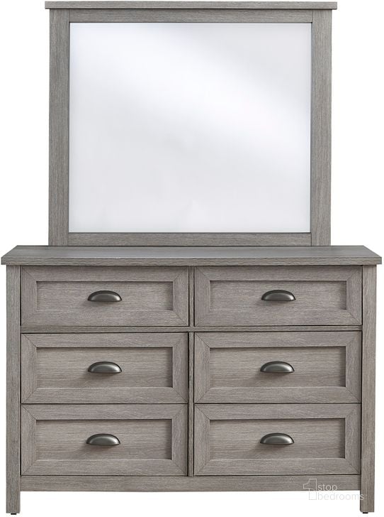 The appearance of Madden Dresser And Mirror In Light Gray designed by Progressive Furniture in the transitional interior design. This light gray piece of furniture  was selected by 1StopBedrooms from Madden Collection to add a touch of cosiness and style into your home. Sku: B118-23;B118-50. Product Type: Dresser and Mirror. Material: MDF. Image1