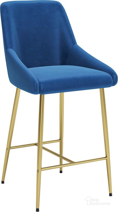 The appearance of Madelaine Counter Chair Navy designed by Zuo Modern in the modern / contemporary interior design. This navy piece of furniture  was selected by 1StopBedrooms from Madelaine Collection to add a touch of cosiness and style into your home. Sku: 109379. Product Type: Counter Height Chair. Material: Plywood. Image1