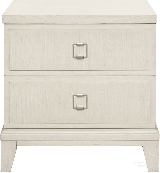 The appearance of Madison 2 Drawer Nightstand With Usb Port In A Grey And White Finish designed by Pulaski in the  interior design. This natural piece of furniture  was selected by 1StopBedrooms from Madison Collection to add a touch of cosiness and style into your home. Sku: S916-050. Product Type: Nightstand. Material: Rubberwood. Image1