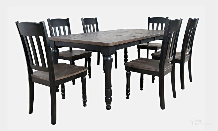 The appearance of Madison County Dining Room Set (Vintage Black and Barnwood) designed by Jofran in the traditional interior design. This vintage black piece of furniture  was selected by 1StopBedrooms from Madison County Collection to add a touch of cosiness and style into your home. Sku: 1702-42;1702-420KD. Table Base Style: Legs. Product Type: Dining Room Set. Table Top Shape: Rectangular. Material: Pine. Image1