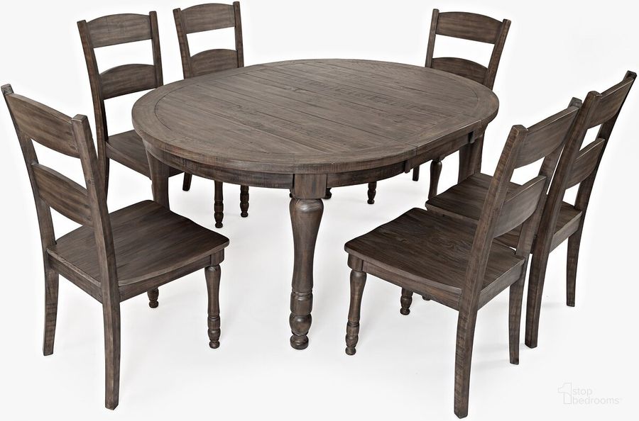 The appearance of Madison County Round to Oval Dining Room Set (Barnwood) designed by Jofran in the traditional interior design. This brown piece of furniture  was selected by 1StopBedrooms from Madison County Collection to add a touch of cosiness and style into your home. Sku: 1700-66;1700-401KD. Table Base Style: Legs. Table Top Shape: Round. Product Type: Dining Room Set. Material: Pine. Image1