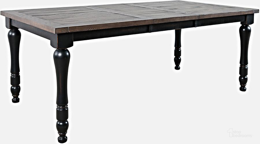 The appearance of Madison County Rustic Reclaimed Pine Farmhouse 78 Inch Extension Dining Table In Vintage Black designed by Jofran in the transitional interior design. This vintage black piece of furniture  was selected by 1StopBedrooms from Madison County Collection to add a touch of cosiness and style into your home. Sku: 1702-42. Table Base Style: Legs. Product Type: Dining Table. Table Top Shape: Rectangular. Material: Solid Pine. Size: 78". Image1