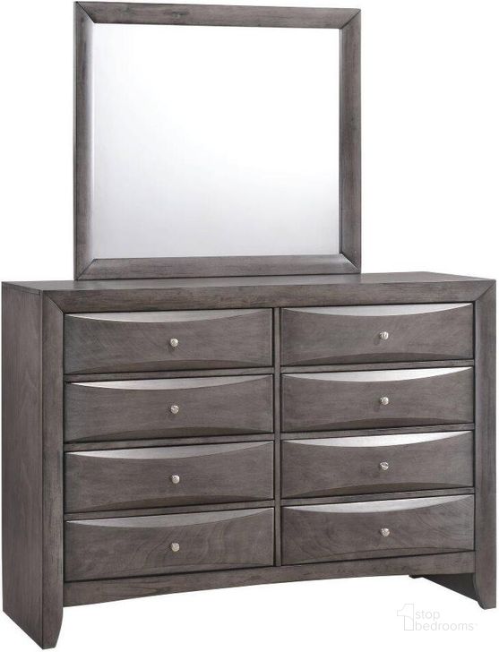 The appearance of Madison Gray Dresser With Mirror designed by Picket House in the modern / contemporary interior design. This gray piece of furniture  was selected by 1StopBedrooms from Madison Collection to add a touch of cosiness and style into your home. Sku: EG100DR;EG100MR. Material: Wood. Product Type: Dresser and Mirror. Image1