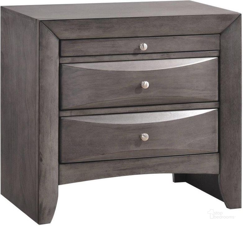 The appearance of Madison Gray Nightstand designed by Picket House in the modern / contemporary interior design. This gray piece of furniture  was selected by 1StopBedrooms from Madison Collection to add a touch of cosiness and style into your home. Sku: EG100NS. Material: Wood. Product Type: Nightstand. Image1