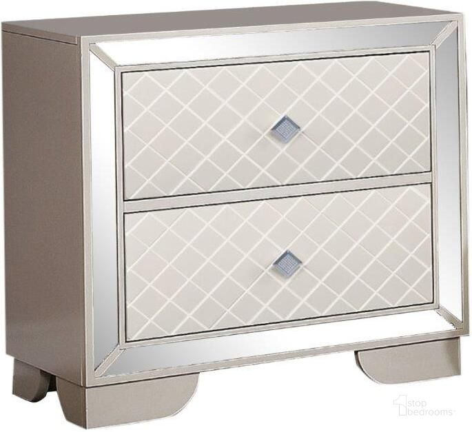 The appearance of Madison Night Stand Made With Solid Wood In Beige designed by Galaxy Home Furnishings in the modern / contemporary interior design. This beige piece of furniture  was selected by 1StopBedrooms from Madison Collection to add a touch of cosiness and style into your home. Sku: 808857830470. Material: Wood. Product Type: Nightstand. Image1