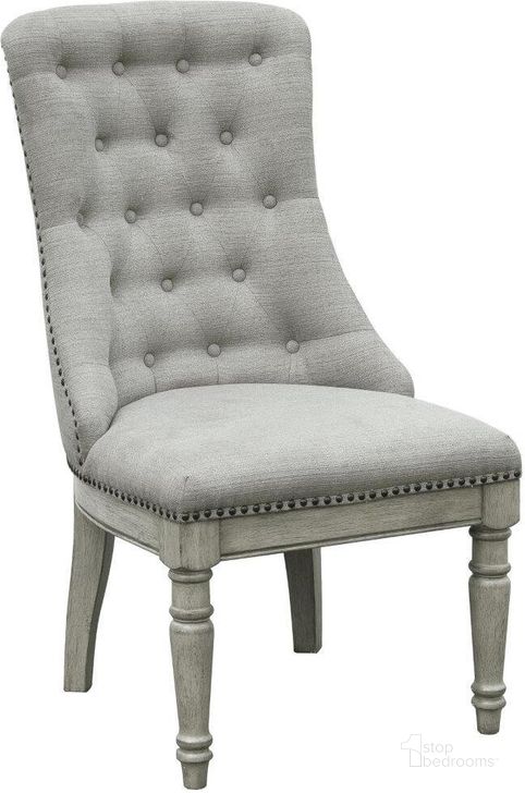 The appearance of Madison Ridge Beige Host Chair Set of 2 designed by Pulaski in the country / farmhouse interior design. This beige piece of furniture  was selected by 1StopBedrooms from Madison Ridge Collection to add a touch of cosiness and style into your home. Sku: P091275. Product Type: Dining Chair. Image1