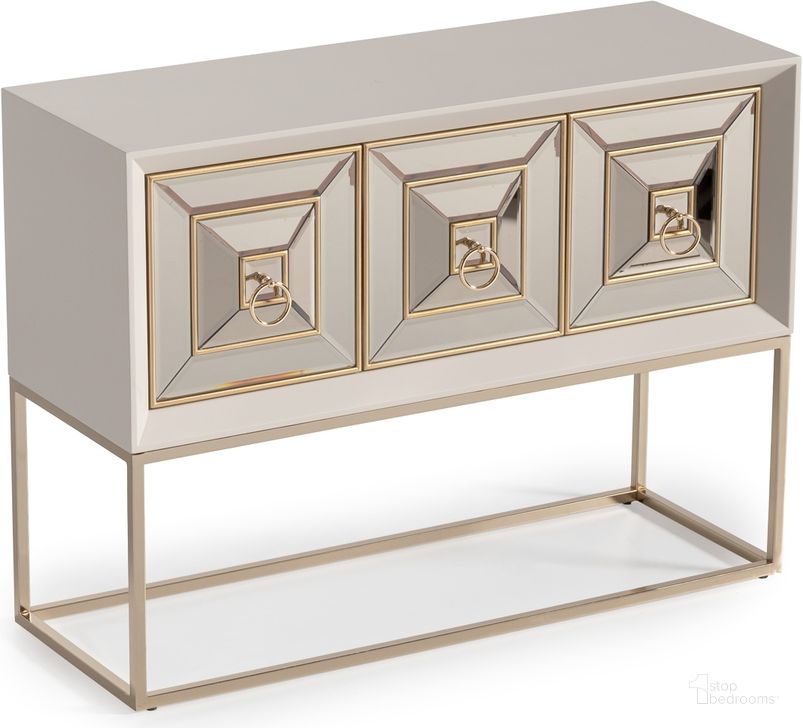 The appearance of Madison Small Console In Glistening Gold designed by AICO in the modern / contemporary interior design. This glistening gold piece of furniture  was selected by 1StopBedrooms from Madison Collection to add a touch of cosiness and style into your home. Sku: LFR-MDSN050T-827;FR-MDSN050B-827. Product Type: Console. Material: MDF. Image1