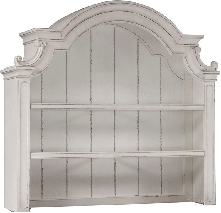 The appearance of Magnolia Manor Antique White Hutch designed by Liberty in the modern / contemporary interior design. This antique white piece of furniture  was selected by 1StopBedrooms from Magnolia Manor Collection to add a touch of cosiness and style into your home. Sku: 244-CH5692. Product Type: Hutch. Material: Rubberwood. Image1
