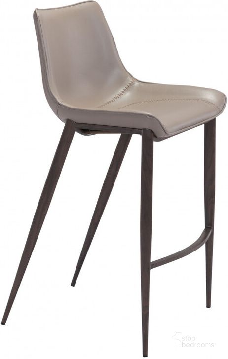 The appearance of Magnus Barstool Set of 2 in Brown and Walnut designed by Zuo Modern in the modern / contemporary interior design. This brown and walnut piece of furniture  was selected by 1StopBedrooms from Magnus Collection to add a touch of cosiness and style into your home. Sku: 101277. Material: Steel. Product Type: Barstool. Image1