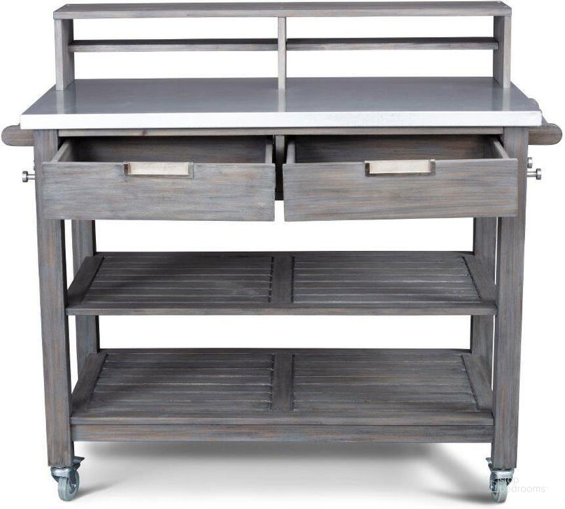 The appearance of Maho Gray Potting Bench designed by Homestyles in the traditional interior design. This gray piece of furniture  was selected by 1StopBedrooms from Maho Collection to add a touch of cosiness and style into your home. Sku: 5664-91. Material: Wood. Product Type: Bench. Image1