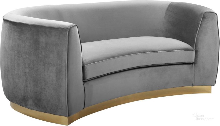 The appearance of Mahone Bay Grey Velvet Loveseat 0qb2337170 designed by Furnique in the modern / contemporary interior design. This grey velvet piece of furniture  was selected by 1StopBedrooms from Mahone Bay Collection to add a touch of cosiness and style into your home. Sku: 620Grey-L. Product Type: Loveseat. Material: Velvet. Image1