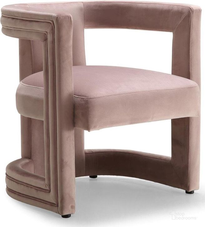 The appearance of Maiden Creek Pink Velvet Chair designed by Furnique in the modern / contemporary interior design. This pink velvet piece of furniture  was selected by 1StopBedrooms from Maiden Creek Collection to add a touch of cosiness and style into your home. Sku: 530Pink. Product Type: Accent Chair. Material: Velvet. Image1