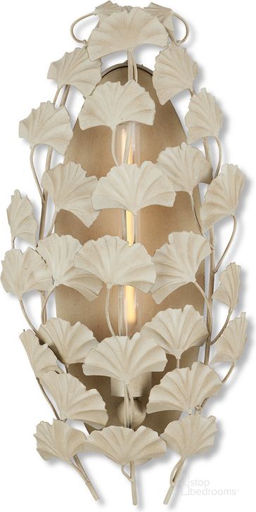 The appearance of Maidenhair Ivory Wall Sconce designed by Currey & Company in the modern / contemporary interior design. This ivory piece of furniture  was selected by 1StopBedrooms from Maidenhair Collection to add a touch of cosiness and style into your home. Sku: 5000-0230. Product Type: Wall Sconce. Material: Iron. Image1
