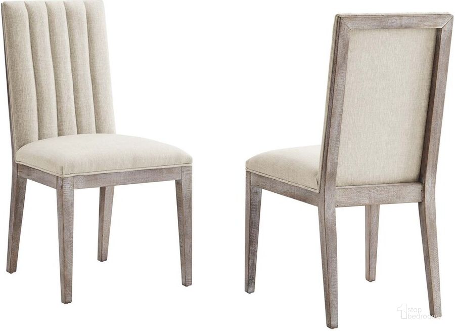 The appearance of Maisonette French Vintage Tufted Fabric Dining Side Chairs Set of 2 In Beige designed by Modway in the  interior design. This beige piece of furniture  was selected by 1StopBedrooms from Maisonette Collection to add a touch of cosiness and style into your home. Sku: EEI-6623-BEI. Product Type: Side Chair. Material: Rubberwood. Image1