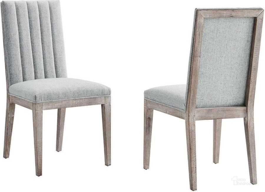 The appearance of Maisonette Light Gray French Vintage Tufted Fabric Dining Side Chairs Set Of 2 designed by Modway in the modern / contemporary interior design. This light gray piece of furniture  was selected by 1StopBedrooms from Maisonette Collection to add a touch of cosiness and style into your home. Sku: EEI-6052-LGR. Product Type: Dining Chair. Material: Rubberwood. Image1