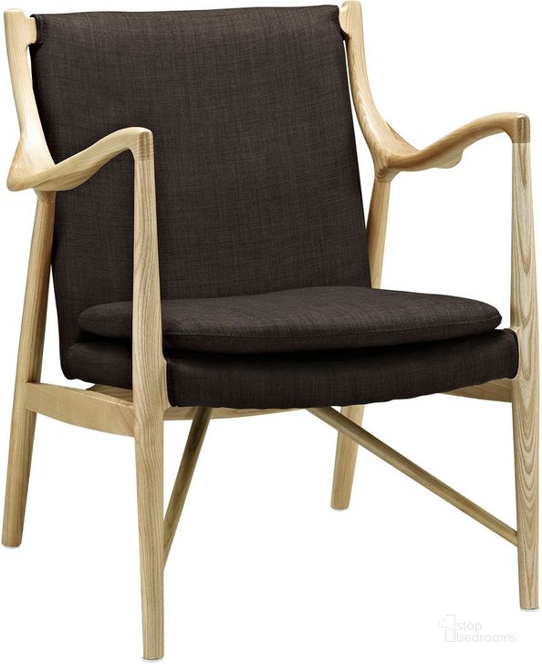 The appearance of Makeshift Upholstered Fabric Lounge Chair In Natural Brown designed by Modway in the modern / contemporary interior design. This natural brown piece of furniture  was selected by 1StopBedrooms from Makeshift Collection to add a touch of cosiness and style into your home. Sku: EEI-1440-NAT-BRN. Product Type: Lounge Chair. Material: Foam. Image1
