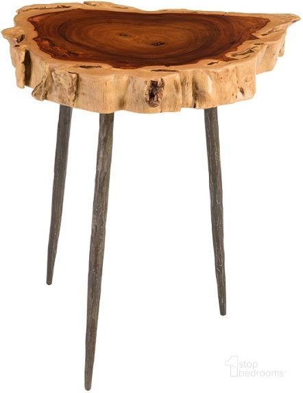 The appearance of Makha Burled Wood SideTable designed by Phillips Collection in the traditional interior design. This black piece of furniture  was selected by 1StopBedrooms from Origins Collection to add a touch of cosiness and style into your home. Sku: TH81211. Material: Wood. Product Type: Side Table. Image1