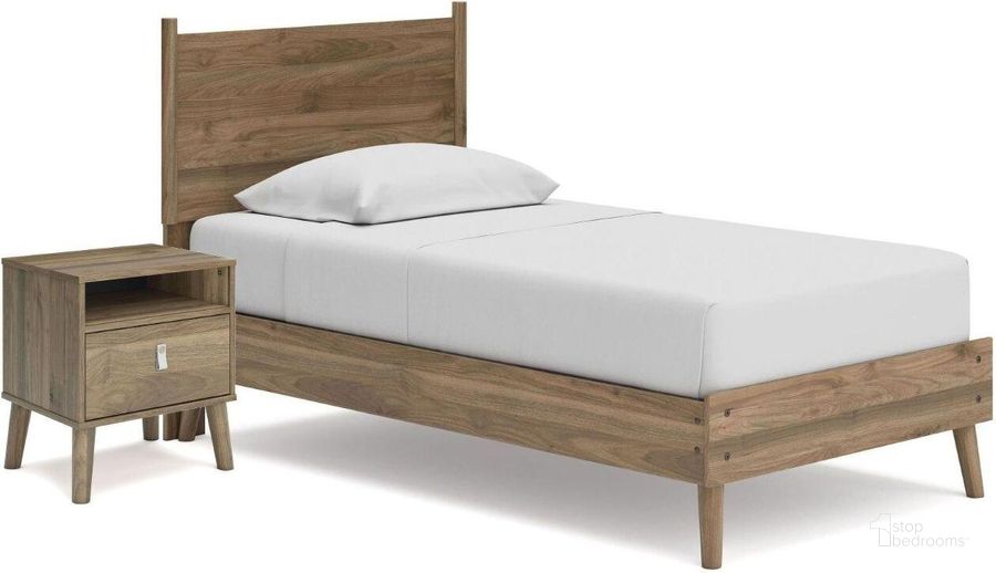 The appearance of Malartic Honey Platform Bed Bedroom Set 0qd24401993 designed by Luxury Loft in the modern / contemporary interior design. This honey piece of furniture  was selected by 1StopBedrooms from Malartic Collection to add a touch of cosiness and style into your home. Sku: EB1187-111;EB1187-155;EB1187-291. Bed Type: Platform Bed. Material: Wood. Product Type: Platform Bed. Bed Size: Twin. Image1