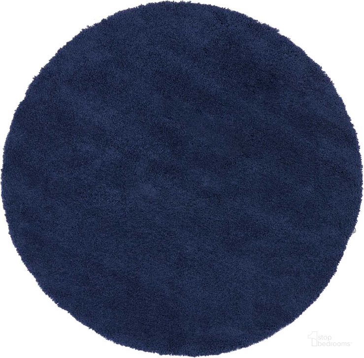 The appearance of Malibu Shag Navy 4 Round Area Rug designed by Nourison in the modern / contemporary interior design. This navy piece of furniture  was selected by 1StopBedrooms from Malibu Shag Collection to add a touch of cosiness and style into your home. Sku: 99446398321. Material: Polypropylene. Product Type: Area Rugs. Image1