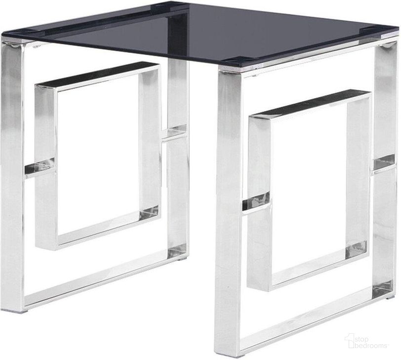 The appearance of Mallory Stainless Steel And Smoked Glass End Table In Silver designed by Best Master Furniture in the modern / contemporary interior design. This silver piece of furniture  was selected by 1StopBedrooms from Mallory Collection to add a touch of cosiness and style into your home. Sku: E28SE. Material: Glass. Product Type: End Table.