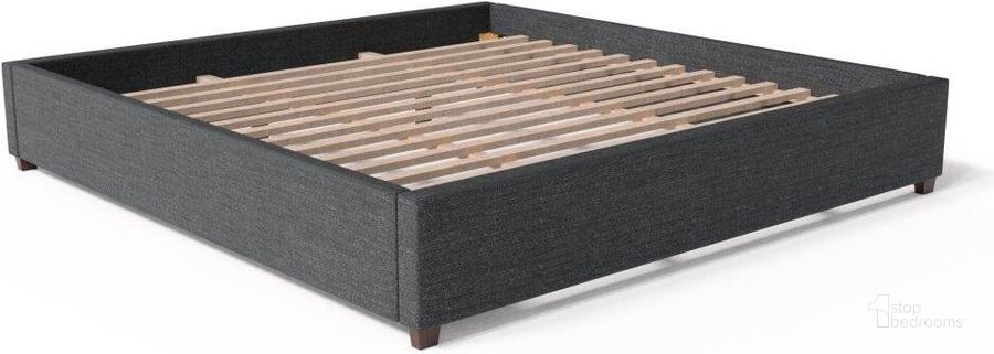 The appearance of Malouf Eastman Full Charcoal Platform Bed Base designed by Malouf in the modern / contemporary interior design. This charcoal piece of furniture  was selected by 1StopBedrooms from Eastman Collection to add a touch of cosiness and style into your home. Sku: STFFCHEASTPL. Product Type: Bed Base. Image1