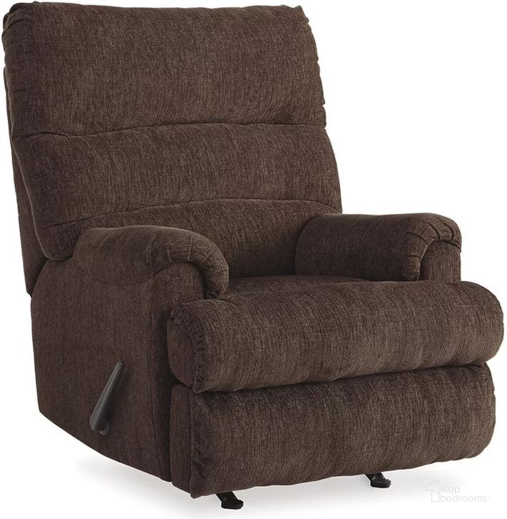 The appearance of Man Fort Earth Recliner designed by Signature Design by Ashley in the modern / contemporary interior design. This earth piece of furniture  was selected by 1StopBedrooms from Man Fort Collection to add a touch of cosiness and style into your home. Sku: 4660625. Material: Fabric. Product Type: Recliner. Image1