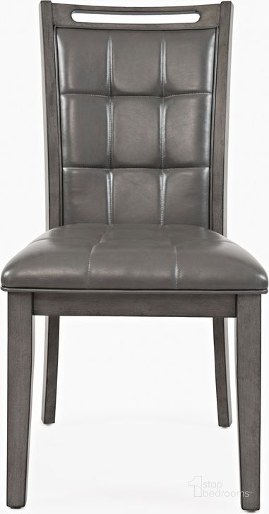 The appearance of Manchester Grey Upholstered Dining Chairs Set of 2 designed by Jofran in the transitional interior design. This grey piece of furniture  was selected by 1StopBedrooms from Manchester Collection to add a touch of cosiness and style into your home. Sku: 1872-385KD. Material: Wood. Product Type: Dining Chair. Image1