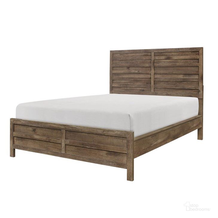 The appearance of Mandan Weathered Pine Queen Panel Bed designed by Homelegance in the transitional interior design. This brown piece of furniture  was selected by 1StopBedrooms from Mandan Collection to add a touch of cosiness and style into your home. Sku: 1910-1;1910-2;1910-3. Bed Type: Panel Bed. Material: Wood. Product Type: Panel Bed. Bed Size: Queen. Image1