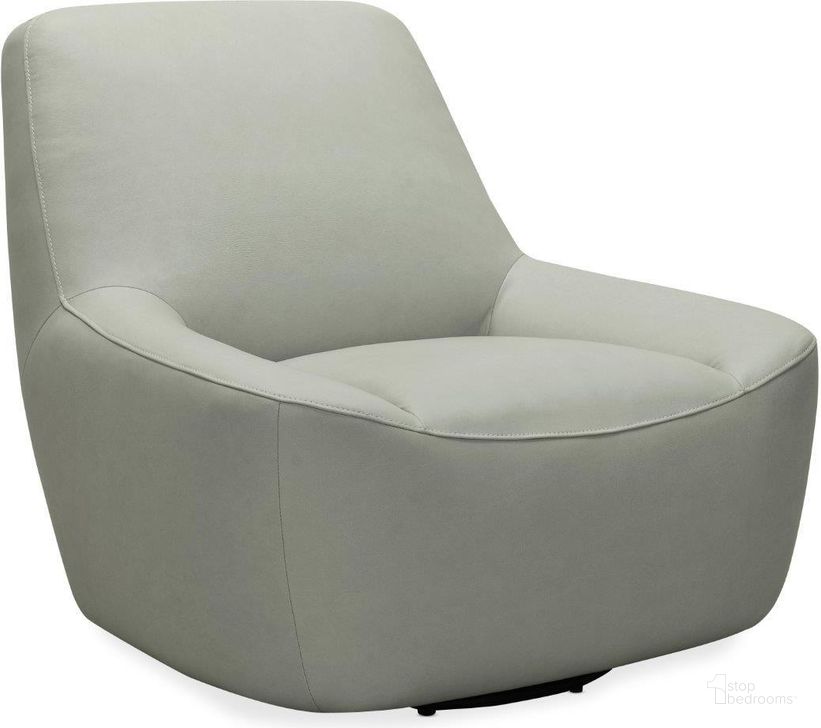 The appearance of Maneuver White Leather Swivel Chair designed by Hooker in the modern / contemporary interior design. This gray piece of furniture  was selected by 1StopBedrooms from Maneuver Collection to add a touch of cosiness and style into your home. Sku: CC461-SW-095. Material: Leather. Product Type: Living Room Chair. Image1