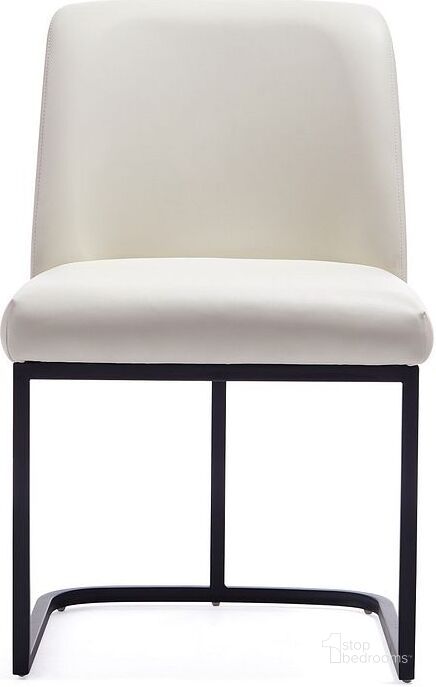 The appearance of Manhattan Comfort Serena Faux Leather Dining Chair In Cream designed by Manhattan Comfort in the modern / contemporary interior design. This cream piece of furniture  was selected by 1StopBedrooms from Serena Collection to add a touch of cosiness and style into your home. Sku: DC056-CR. Material: Steel. Product Type: Dining Chair. Image1