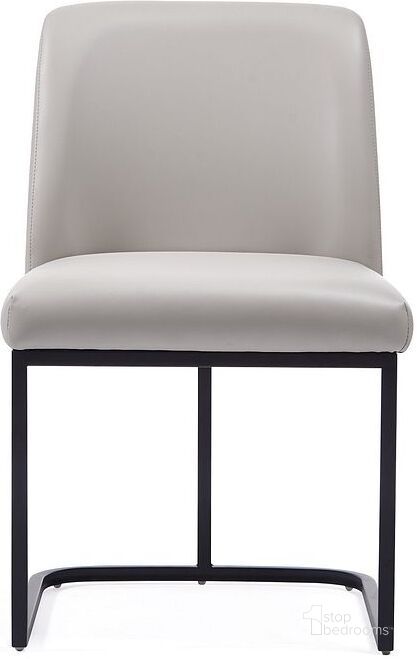 The appearance of Manhattan Comfort Serena Faux Leather Dining Chair In Light Grey designed by Manhattan Comfort in the modern / contemporary interior design. This light grey piece of furniture  was selected by 1StopBedrooms from Serena Collection to add a touch of cosiness and style into your home. Sku: DC056-LG. Material: Steel. Product Type: Dining Chair. Image1