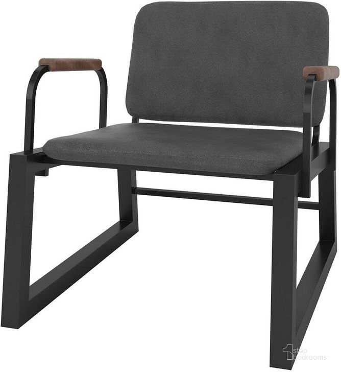 The appearance of Manhattan Comfort Whythe Pu Leather Low Accent Chair In Black AC-4PZ-207 designed by Manhattan Comfort in the modern / contemporary interior design. This black piece of furniture  was selected by 1StopBedrooms from Whythe Collection to add a touch of cosiness and style into your home. Sku: AC-4PZ-207. Material: Steel. Product Type: Accent Chair. Image1
