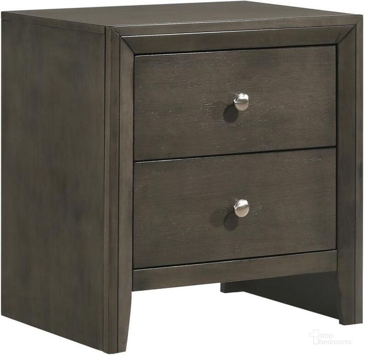 The appearance of Manix Gray Nightstand designed by Bennett Interiors in the transitional interior design. This gray piece of furniture  was selected by 1StopBedrooms from Manix Collection to add a touch of cosiness and style into your home. Sku: 215842. Material: Wood. Product Type: Nightstand. Image1