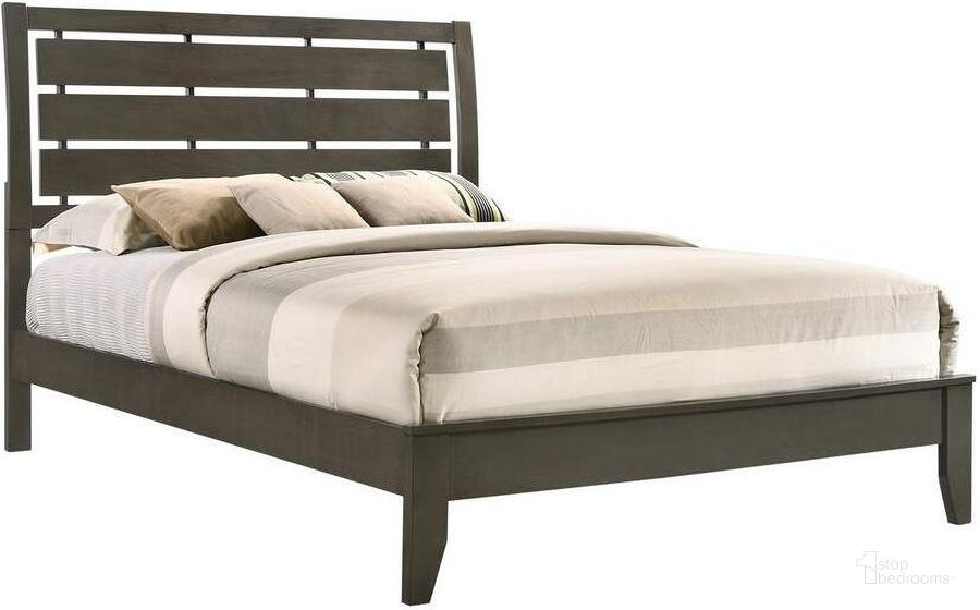The appearance of Manix Grey King Panel Bed designed by Bennett Interiors in the transitional interior design. This grey piece of furniture  was selected by 1StopBedrooms from Manix Collection to add a touch of cosiness and style into your home. Sku: 215841KEB1;215841KEB2. Bed Type: Panel Bed. Material: Wood. Product Type: Panel Bed. Bed Size: King. Image1