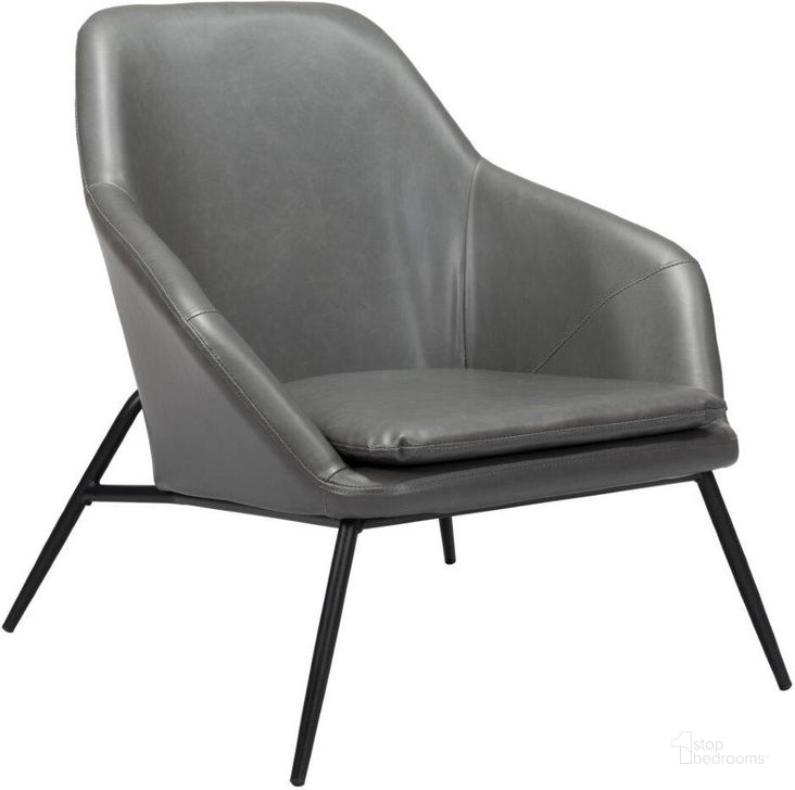 The appearance of Manuel Accent Chair Gray designed by Zuo Modern in the modern / contemporary interior design. This black and grey piece of furniture  was selected by 1StopBedrooms from Manuel Collection to add a touch of cosiness and style into your home. Sku: 109235. Product Type: Accent Chair. Material: Plywood. Image1