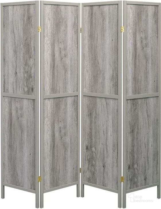 The appearance of Manvi Gray Room Divider Entryway Furniture designed by Luxe Linea in the rustic / southwestern interior design. This gray piece of furniture  was selected by 1StopBedrooms from Manvi Collection to add a touch of cosiness and style into your home. Sku: 961415. Material: Wood. Product Type: Room Divider. Image1
