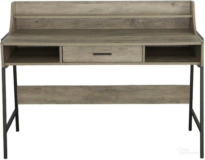 The appearance of Maple Accent Desk In Driftwood designed by Progressive Furniture in the transitional interior design. This driftwood piece of furniture  was selected by 1StopBedrooms from Maple Collection to add a touch of cosiness and style into your home. Sku: I820-40. Product Type: Desk. Material: MDF. Image1