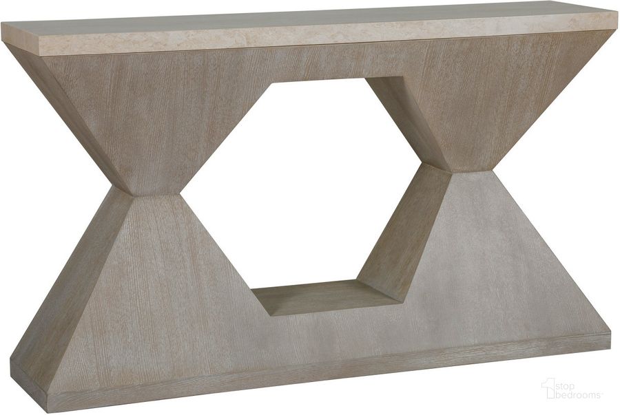 The appearance of Mar Monte Console Table designed by Artistica Home in the coastal interior design. This taupe piece of furniture  was selected by 1StopBedrooms from Mar Monte Collection to add a touch of cosiness and style into your home. Sku: 01-2300-966. Product Type: Console Table. Image1