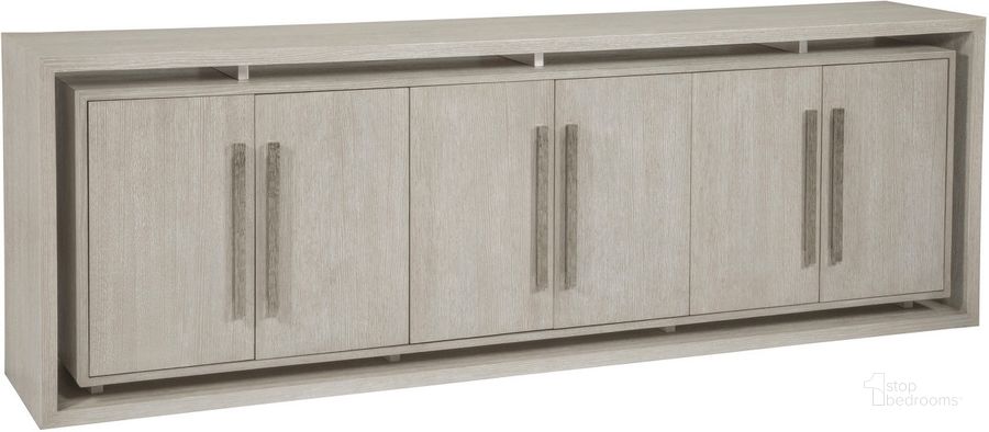 The appearance of Mar Monte Long Media Console designed by Artistica Home in the coastal interior design. This taupe piece of furniture  was selected by 1StopBedrooms from Mar Monte Collection to add a touch of cosiness and style into your home. Sku: 01-2300-908. Product Type: Media Console. Image1